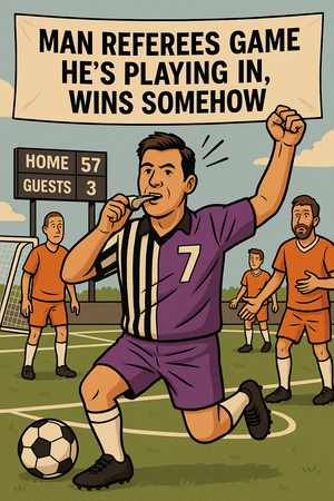 Man Referees Game He's Playing In, Wins Somehow