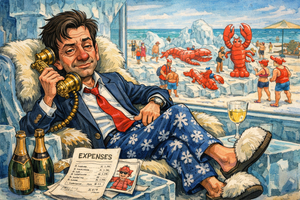 Lobster Lady Finally Relaxes: Ocean Gets a Day Off From Her Scowl