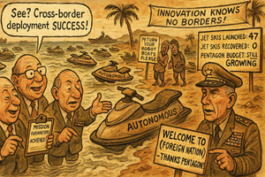 Pentagon's Autonomous Jet Ski Program Literally Washing Up on Foreign Shores, Officials Call This "Progress"